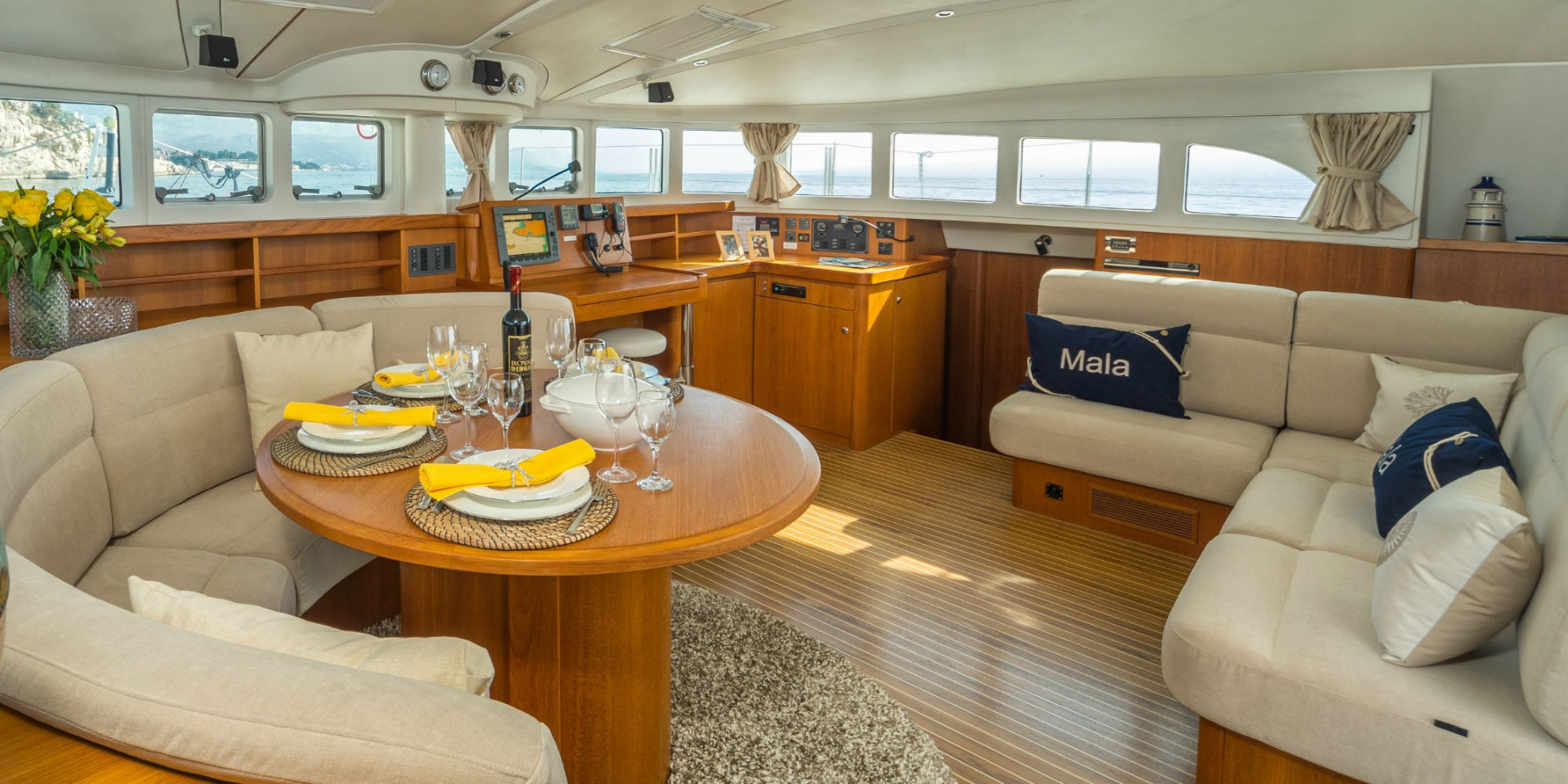 yacht interior upholstery