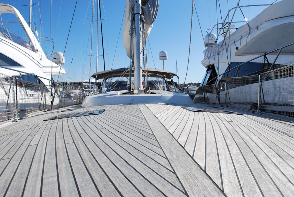 Bavaria Yachts, Bavaria 55 Cruiser Project, complete re-upholstery of cushions and awnings for protection against UV & rain.