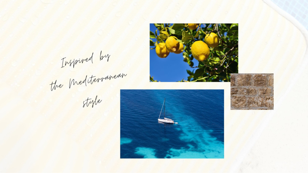 Inspired by the Mediterranean style, nature, lemons, sea & stone. Modern UV Pro fabric in yellow stripes with great features.