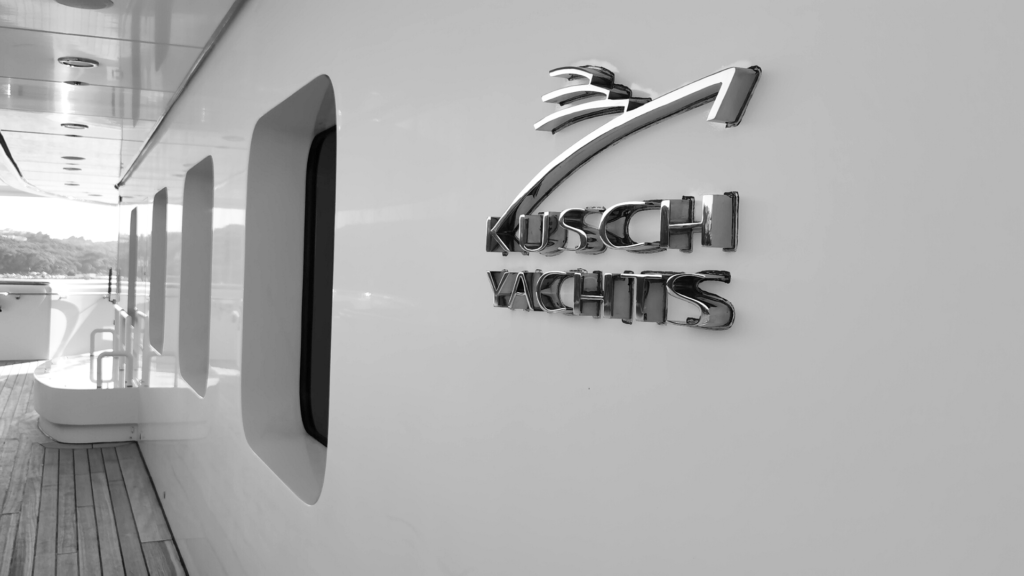Kusch megayacht protective deck furniture covers by Frey Personal Yacht Stylist.